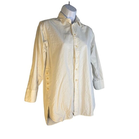 Madewell Womens Button Up 3/4 Sleeve Side Button Shirt Size XXS - Picture 2 of 8